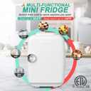 CROWNFUL Mini Fridge, 4 Liter/6 Can Portable Cooler and Warmer Personal Refrigerator for Skin Care, Cosmetics, Beverage, Food,Great for Bedroom, Office, Car, Dorm, ETL Listed (White)