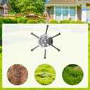 2PCS Steel Wire Grass Trimmer Head, 2025 New String Trimmer Replacement Head, Universal Brush Cutter Steel Head for Lawn Mower Edging, 6 Inch Steel Wire Weed Brush Cutter Trimmer Head (6 Blades)