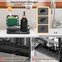 Kitchen Sink organizer with diatomite stone and High dish brush holder,2 Tier Large kitchen sink caddy organizer for Kitchen Sink Accessories & Countertop Organizer.