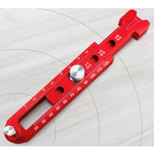 Woodworking Compass Scriber, Portable Aluminum Alloy Woodworking Compass Tool, Adjustable Metric/Inch Arc Drawing Ruler Circle Drawing Ruler Marking Gauge Circle Marking Tool (mini)