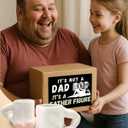 Funny Father's Day Gifts for Dad - Novelty Dad Mug from Daughter Son Wife, Handcrafted Funny Coffee Mug with Father Figure, Unique Birthday Gifts, 12.85 oz