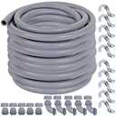 Neorexon Liquid-Tight Conduit 3/4 150ft, Electrical Conduit w/UL Certification, Flexible Conduit with 5 Straight and 5 90-Degree Conduit Connector Fittings Gray