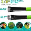 Heavy Duty Garden Hose 5/8 Inch x 150ft - Kink Resistant Lightweight Hybrid Hose, Leak Proof Rustproof Water Hose for Outdoor Watering