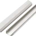 Ravinte 20 Pack Cabinet Handles Finger Edge Pulls 300mm/11.8 inch Silver Drawer Edge Pulls Brushed Nickel Finger Pulls for Cabinets Concealed Handles (8.8" Hole Center,11.8" Overall Length)