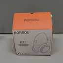 RORSOU R10 Over-Ear Headphones with Microphone, Lightweight Folding Stereo Bass Headset with 1.5M No-Tangle Cord, Portable Wired Headphones for Smartphone Tablet Computer MP3 / 4 (Black)