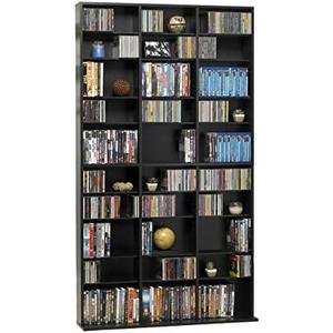 Atlantic Oskar 1080 Media Storage Cabinet  Protects & Organizes Prized Music, Movie, Video Games or Memorabilia Collections, Espresso (Updated)