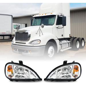 Freightliner Headlights for Columbia 2004-2017,Replacement Headlamp DOT and SAE Approved (CRYSTAL, Pair)