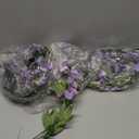 3Pcs 7.2Ft/ Piece Artificial Flowers Wisteria Garland Artificial Wisteria Vine Hanging Flower Greenery Garland for Home Garden Outdoor Wedding Arch Floral Decor (Purple)