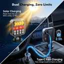 Solar Wireless Trailer Lights - Turn/Brake/Tail/Reverse Modes, Magnetic Towing Lights with Reflectors, 100FT 2.4GHz, USB-C Rechargeable, IPX6 Waterproof for Truck, Boat, RV