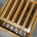 4/ 5 Tier Foldable Shoes Shelf Bamboo Simple Shoe Rack Household Retractable Multifunctional Storage Rack Saves Space(5 Layers)