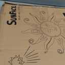 18 "Solar Sun Face Wall Art - Metal Sun Sculpture with LED Lights & Smiling Face, Outdoor Wall Hanging Decorations (Blue)