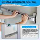 Commercial Door Push Bar Panic Exit Device with Exterior Lever - 31.5/80cm Stainless Steel Panic Bars for Exit Doors, Emergency Exit Panic Door Hardware for 32-48 Wood Metal Door, Silver