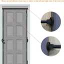 MAGZO Hanging Screen Door, Fits Door Size 28" x 80" (Curtain Size 30'' x 81''), Upgraded Fiberglass Mesh Net with Tension Rod&Hook&Loop (One Piece Can be Installed in 2 Ways), Weighted Bottom, Grey