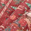 Christmas 3x5 Red Area Rug Santa Xmas Tree Holiday Decor Entryway Doormat Washable Non Slip Soft Low Pile Lightweight Mat for Living Room Bedroom Dining Room Bathroom