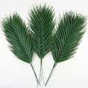 CCINEE 16 PCS Artificial Palm Leaves, Faux Large Palm Fronds Fake Tropical Plant Simulation Safari Leaves with Stems for Home Hawaiian Luau Party Jungle Beach Theme Party Decoration