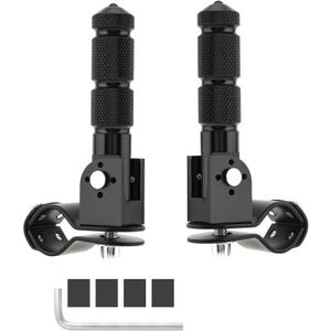 8mm 90° Foldable Foot Pegs, M8 Anti-Skid Rearsets for Motorcycle E-Bike
Fold to L-shape save space. Fits 19-25mm round tubes. Knurled grip anti-slip. Fit for Honda/Yamaha/Kawasaki/Ducati/Suzuki.