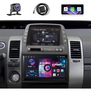 Car Stereo Radio for Toyota Prius 2004-2009 Apple Carplay Android Auto for Toyota Prius Touch Screen Head Unit 9 inch Display 5G WiFi GPS Bluetooth/DSP/FM/SWC/Camera/CANBUS/MIC(Fit JBL)