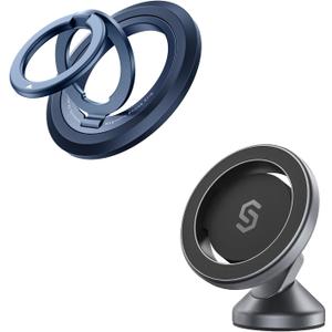 SYNCWIRE Upgraded Magnetic Phone Ring Holder for MagSafe and MagSafe Car Mount - [360 Rotation] Magnetic Phone Holder for Car