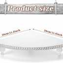 Amyhill Wood Corner Counter Shelf Corner Riser for Kitchen Counter Rustic Bathroom Countertop Organizer Decorative Tray Riser Pedestal Stand with Removable Feet for Kitchen Bar, 11.81 Inch(White)