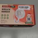 VIS'V Wreath Hanger, Large Suction Cup Wreath Hooks with Wipes, Heavy Duty, 22 LB Capacity, Removable and Reusable, Clear, 8 Pcs