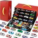 48pcs Pull Back Cars Set,Alloy Racing Car Toys,Bulk Mental Trucks Toy Vehicles Set,Toy Cars for Kids Ages 3-8 Goodie Bag Stuffers Mini Cars Party Favors for Kids Boys and Girls