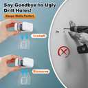 funest 6 Pack Mop and Broom Holder Wall Mount, No Drill Needed Self Adhesive, Non-Slip Mop Grippers for Tile Walls - Kitchen, Bathroom, GarageWhite