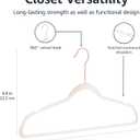 Amazon Basics Space Saving Slim Velvet Non-Slip Suit Clothes Hangers, Sturdy Construction, Closet Organizer, Pack of 50, Blush Pink/Rose Gold
