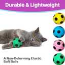 SPOT Sponge Soccer Ball Cat Toys - Interactive and Colorful Plush Toy, Fun for Cats and Kittens to Bat and Chase, Keep Cats Entertained - 1.5" Assorted 4- Pack