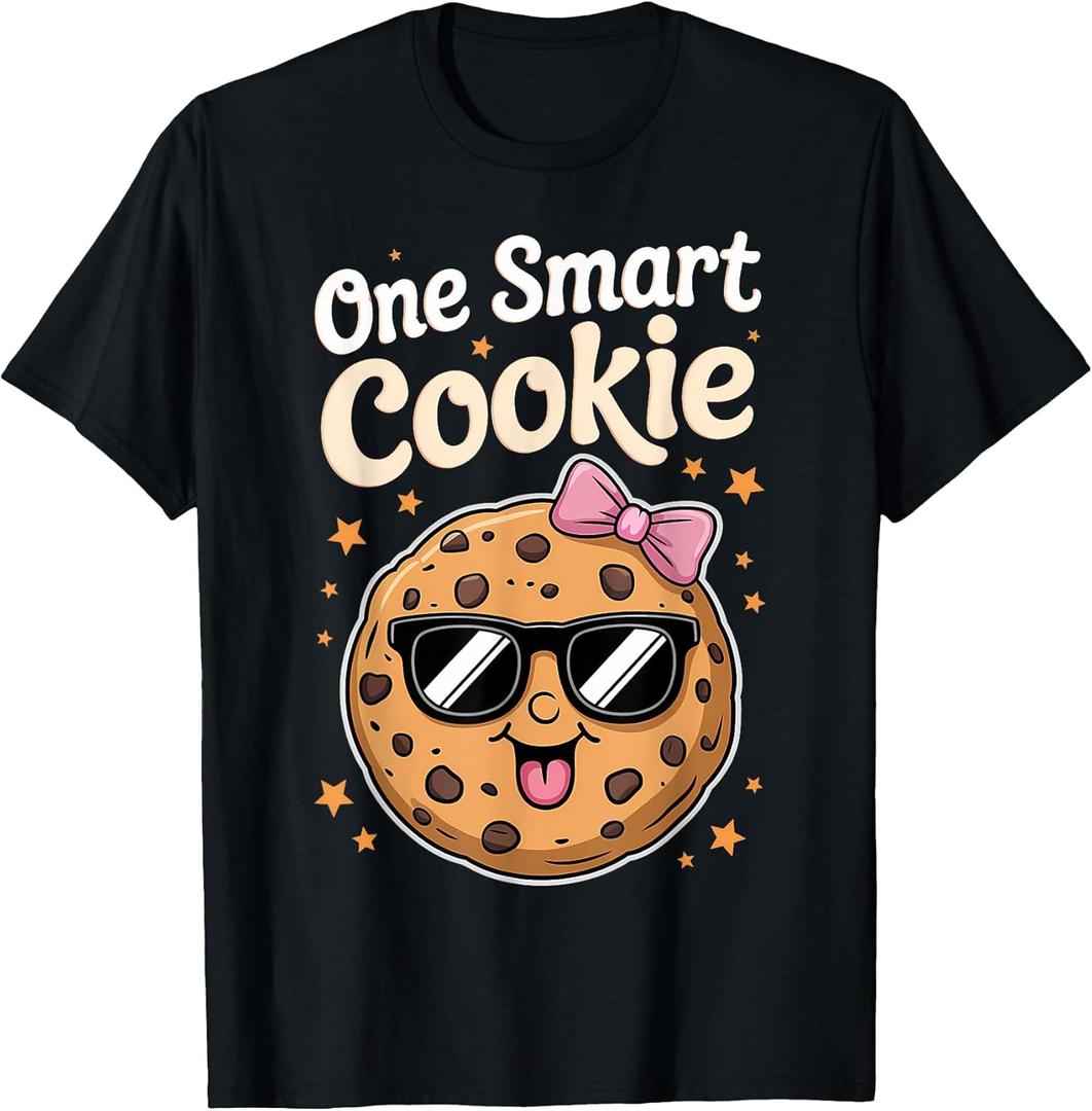 One Smart Cookie Funny Chocolate Chip Cookie T-Shirt, Size Medium