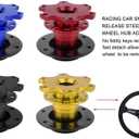 BestTeam Universal Steering Wheel Snap Off Quick Release Hub Adapter Boss Kit With 6-hole Steering Wheel Hub (Red)