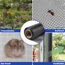47in x 10ft Black 304 Stainless Steel Window Screen Mesh Roll | Black 304 stainless steel screen mesh roll with low visibility, rust resistance, easy DIY cutting for windows & doors