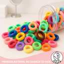 2 x 500 Pcs Baby Hair Ties for Toddlers and Girls, Soft Elastic Ponytail Holders, Kids Seamless Hair Bands for All Hair Types, 16 Colors
