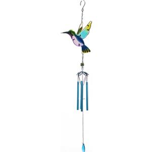 Wind Chimes Hummingbird, Garden Wind Chime for Home, Party, Festival Decor, Glass Garden Patio Yard Porch Decoration Indoor/Outside, Lifelike Hummingbird Deep Tone Style