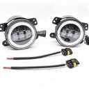 Fog Light Assembly for Off-road Compatible for 2007 2008 2009 2010 2011 2012 Ford Escape Fog Light, Front Bumper Light, Driving Offroad 4" Round Fog Lamps w/DRL & Amber Turn Signal Lights