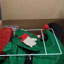 Hausse Lighted Christmas Outdoor Decor, 38" Height Pre-Lit 3D Tinsel Xmas Green Elf Figure, Light Up Xmas Yard Displays, Plug in for Holiday Party New Year Winter Patio Lawn Garden