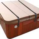 UCEDER 2 PCS Heavy Duty Hot Tub Cover Wind Straps FITS Most SPAS Locks Adjustable Length 81"~146" (Black, 12 Ft)