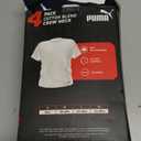 Puma Men's 4 Pack Cotton Crewneck Short Sleeve T-Shirt XL