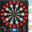 Electronic Dartboard 34 Games 355 Variations with 12 Darts Illuminated Dartboard Dart Storage for 12 Darts