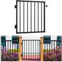 3ft.W x 42in.H Aluminum Deck Gate, Welded Anti-Sag Frame, No Rust | AAMA2604 Powder-Coat, Lightweight Cuttable Gate for Deck Stairs, Porch & Fence (with Self-Closing Hinges & Latch)