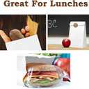 Paper Lunch Bags 100 Count Large White Lunch Bags Sacks Kraft White Paper 8LB Strong for Small Business