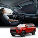 Nmoiss Windshield Sun Shade Umbrella Custom Fit for Toyota 4Runner 2010-2026 Accessories, [Vinyl Coating Heat Shield] Protect Car from Sun Rays & Heat Damage Keep Cool and Protect Interior