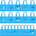 20 Pack Shark Party Favors Bags Goodie Gift Treat Candy Bags for Boy Girls Shark Birthday Party Supplies Sea Ocean Themed Party Decoration