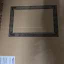 AMOISE Farmhouse Bathroom Vanity Mirror, 40" x 28" Wood Frame Wall Mirror, Vintage Rustic Decor for Entryway, Bedroom, Living Room, Vertical or Horizontal Hanging