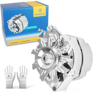 New Chrome 1 Wire Self Exciting Alternator High Output 120Amp Replacement for GM 305 350 BBC SBC 10SI for Chevy for Buick Street Rod Hot Rod New Chrome 1 Wire Self Exciting Alternator High Output 120Amp Replacement for GM 305 350 BBC SBC 10SI for Chevy for Buick Street Rod Hot Rod