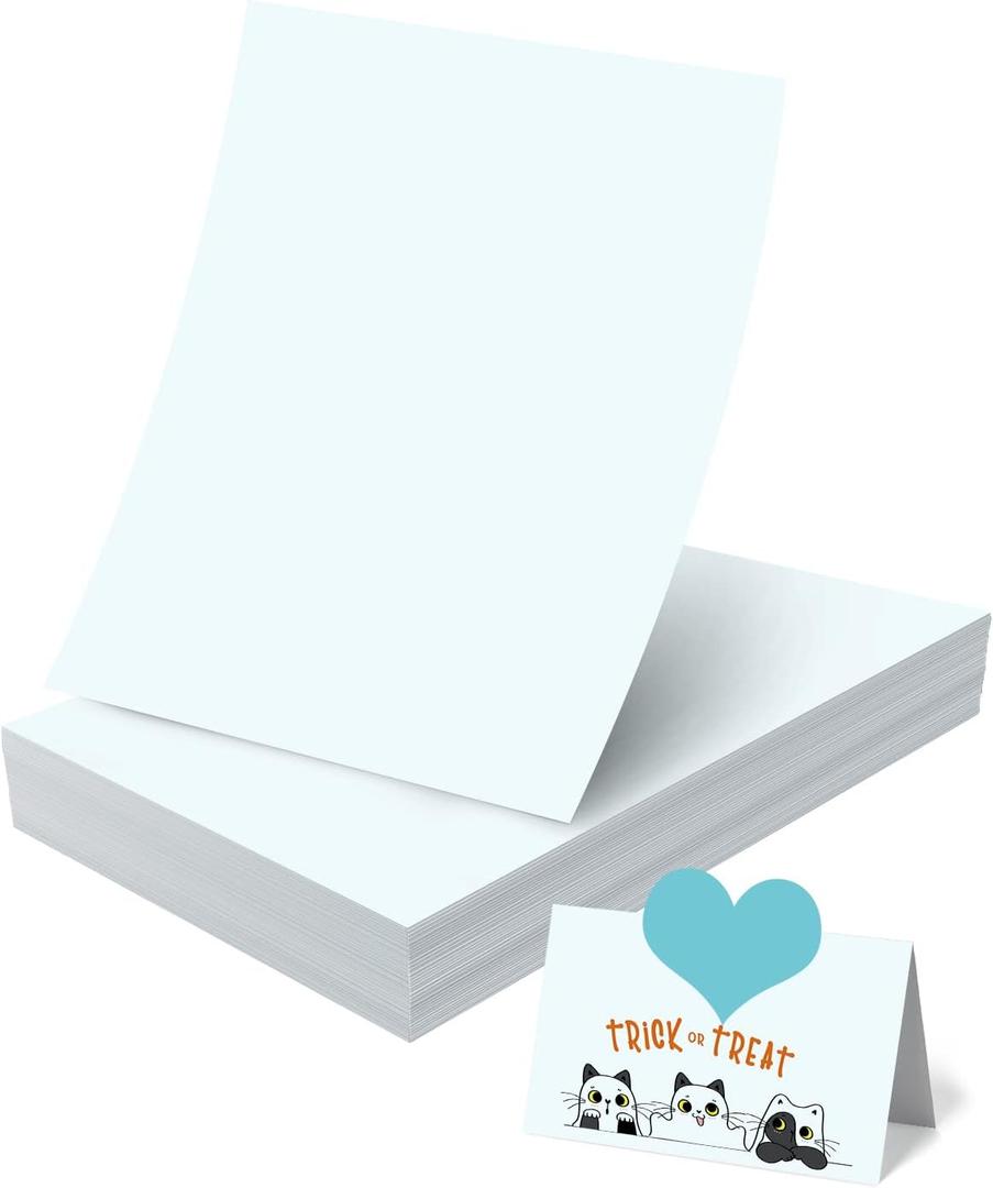 White Cardstock Paper 8.5 x 11, 60 Sheets 250g Premium White Card Stock Printer Paper, Heavy Construction Paper for card making, scrapbooking, craft
