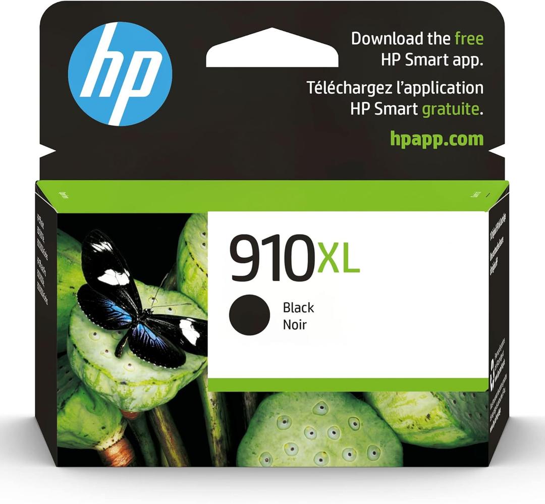 HP 910XL Black High-Yield Ink Cartridge Printers | Works with Printer Series: OfficeJet 8010, 8020; OfficeJet Pro 8020, 8030 | Eligible for Instant Ink | 3YL65AN