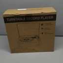 Vinyl Record Players Vintage Turntable with Speakers Belt-Driven Turn Tables Support 3-Speed, Bluetooth Wireless Playback, Headphone, AUX-in, RCA Line LP Phonograph Auto Stop Retro Black