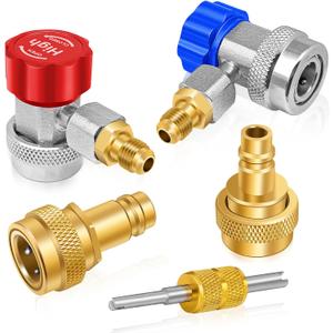 Boltigen A/C R134a R1234yf Quick Coupler, R134a to R1234yf Refrigerant Adapter Connector Conversion Kit with R134a Quick Adapter, R1234YF Quick Adapter