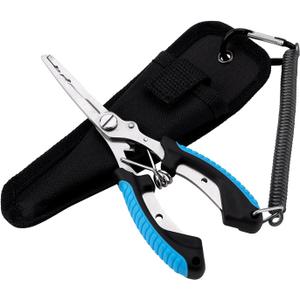 BOXOB Fishing Pliers, Metal Fishing Pliers Saltwater Fishing Pliers Hook Remover Needle Nose Pliers Fishing Multifunctional Tool Accessories Fishing Gear and Gifts for Men