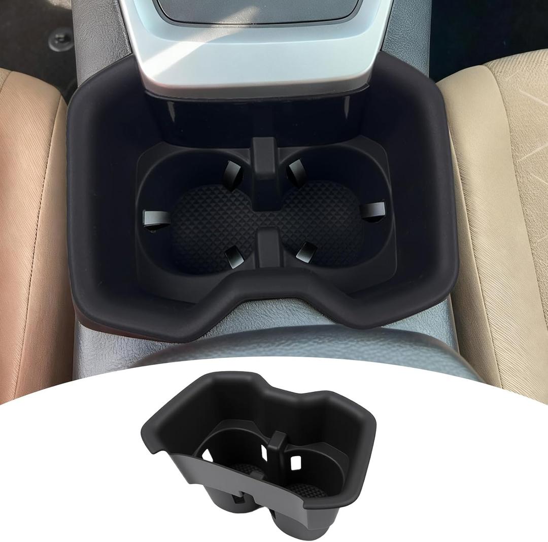 Cup Holder Organizer Compatible with 2022 2023 2024 2025 Toyota RAV4 Accessories, Noise-Free Water & Dust Proof TPE Insert Center Console Drink Holder Protector for 2022-2025 RAV-4 Accessories